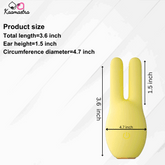 Bunny vibrator dimensions: 3.6" length, 4.7" circumference